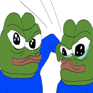 😤 Pepe the Frog ペペ, カエル, ミーム, 悲しい, 泣く telegram sticker