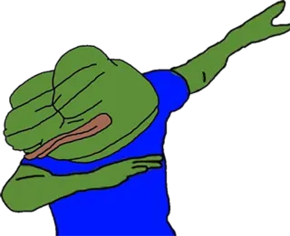 😝 Pepe the Frog Pepe la Rana, Dab, Meme, Meme de Internet, Rana, Rana de dibujos animados telegram sticker
