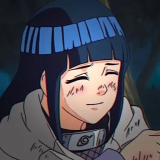 💎 Hinata Hyuga Naruto anime, naruto, hinata, hyuga, cute, smile telegram sticker