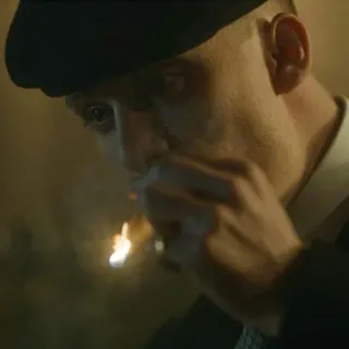🚬 mann, rauchen, blunt, gewalt, hut, anzug, feuerzeug, feuer telegram sticker