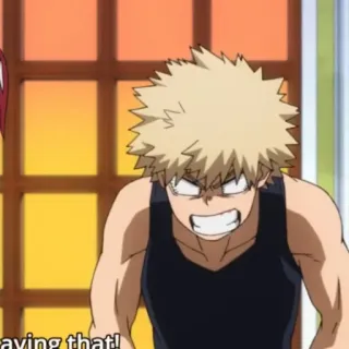 🎭 Bakugo My Hero Academia aying that! Anime, Manga, My Hero Academia, Bakugo, marah, karakter, animasi telegram sticker