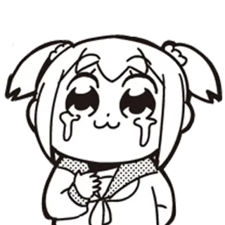 😭 Cartone animato, Anime, Adesivo, Pop Team Epic telegram sticker