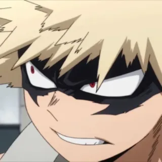 😶 Bakugo Katsuki My Hero Academia アニメ, 僕のヒーローアカデミア, 爆豪, キャラクター, 漫画 telegram sticker