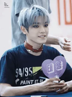 🕸 Taeyong 94/95 PAINT IT BLACK kpop, idol, korean, singer, portrait telegram sticker