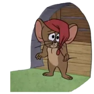 ❤️ Jerry Tom and Jerry dibujos animados, ratón, triste, personaje, dormilón, agujero de ratón telegram sticker