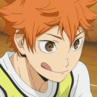 🏐 Hinata Shoyo Haikyuu!! anime, character, haikyuu, hinata, shoyo, volleyball telegram sticker