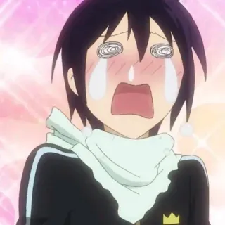 🌈 Yato Noragami anime, crying, sad, emotional, yato, noragami, sticker telegram sticker
