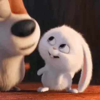 ❄ Snowball The Secret Life of Pets bunny, cute, animal, rabbit, white, cartoon telegram sticker