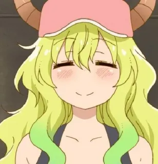 ☺️ Lucoa Miss Kobayashi's Dragon Maid Anime, Lucoa, Dragon Maid, Kawaii, Gadis Anime, Lucu telegram sticker