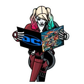 🤔 Harley Quinn Harley Quinn, DC Comics, Stripboek, Schurk, Personage telegram sticker