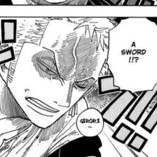 🔪 Zoro One Piece A SWORD !!? 动漫, 漫画, 海贼王, 索隆, 剑 whatsapp sticker