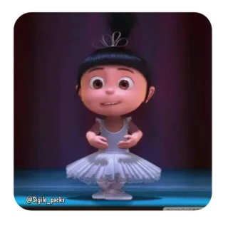 ☺️ Agnes Despicable Me @Sigilo_packs Agnes, Ich einfach unverbesserlich, Cartoon, Figur, Sticker telegram sticker