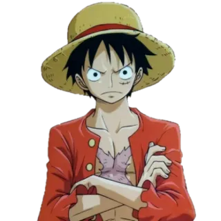 😠 Luffy One Piece アニメ, ワンピース, ルフィ, 漫画, ステッカー telegram sticker