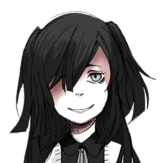 🖤 anime, girl, creepy, manga, illustration telegram sticker