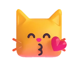 😽 kucing, emoji, stiker, cinta, ciuman, hati, imut, menggemaskan telegram sticker
