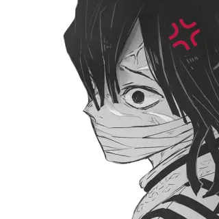 😡 Muichiro Tokito Demon Slayer Anime, Manga, Hashira, Demon Slayer, Rabbia telegram sticker