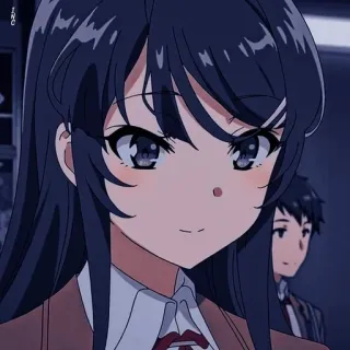 🥰 Mai Sakurajima Rascal Does Not Dream of Bunny Girl Senpai 动漫, 兔女郎, 樱岛麻衣, 可爱, 女学生, 动漫女孩 telegram sticker