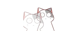 😳 gato, anime, adesivo, fofo, desenho animado telegram sticker