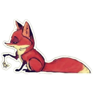 😁 สุนัขจิ้งจอก, สัตว์, การ์ตูน, น่ารัก, สัตว์ป่า telegram sticker