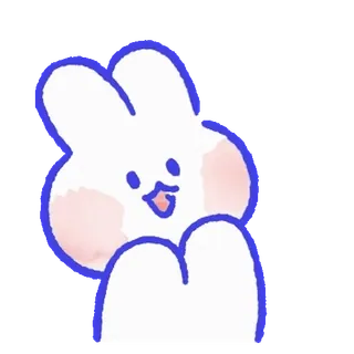 💬 bunny, rabbit, cute, cartoon, animal, drawing telegram sticker