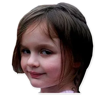 😈 child, girl, meme, reaction, suspicious telegram sticker