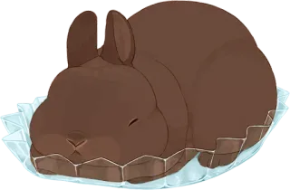 🐰 Schokolade, Hase, Ostern, Dessert, Süßigkeit, Essen whatsapp sticker