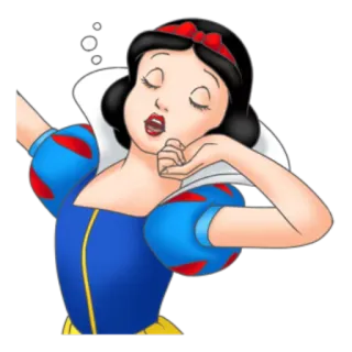 😪 Snow White disney, prinzessin, schlafend, cartoon, märchen telegram sticker