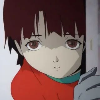 🥺 Lain Iwakura Serial Experiments Lain Anime, Fille, Serial Experiments Lain, Lain, Iwakura, Psychologique, Cyberpunk whatsapp sticker