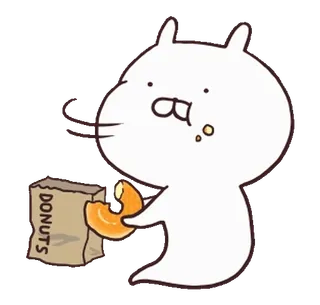 🍢 DONUTS donut, manger, dessin animé, nourriture, collation, sucré whatsapp sticker