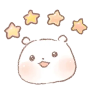 🧸 zwierzę, słodki, chomik, gwiazdy telegram sticker