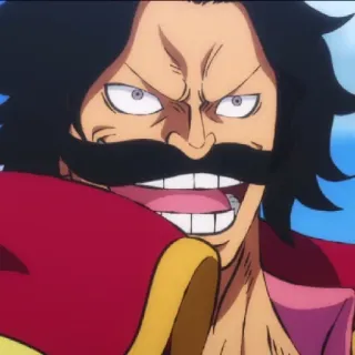 🏴‍☠️ Gol D. Roger One Piece Аниме, Ван Пис, Гол Д. Роджер, Король пиратов, Пират, Манга, Мультфильм telegram sticker