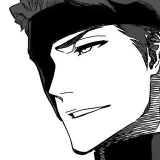 ♥ Sosuke Aizen Bleach anime, villain, manga, smirk, scheming telegram sticker