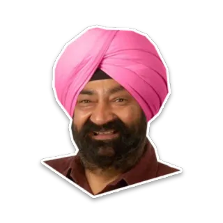 😃 Sikh, Homem, Turbante, Barba, Indiano telegram sticker