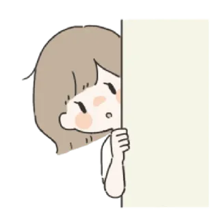 🌟 Fille anime, Coup d'oeil, Dessin animé, Mignon, Autocollant, Illustration telegram sticker