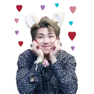 😊 RM RM, BTS, K-pop, Айдол, Сердце, милый whatsapp sticker
