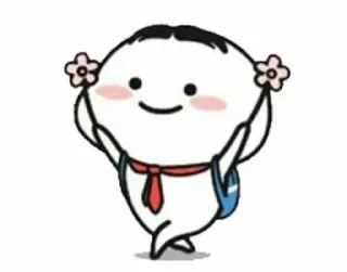 🚶‍♀ Kartun, Lucu, Karakter, Bunga, Ransel, Dasi, Sekolah whatsapp sticker