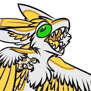 ❗️ Furry, Criatura, Monstro, Ave, Desenho animado, Fantasia, Animal telegram sticker