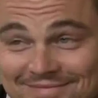 😏 Leonardo DiCaprio Мем, Реакция, Улыбка, Леонардо Ди Каприо, Знаменитость telegram sticker