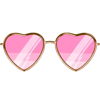😳 heart glasses, pink, sunglasses, heart-shaped, fashion, accessories telegram sticker