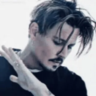 😏 Johnny Depp 演员, 名人, 竖中指, 冒犯 whatsapp sticker