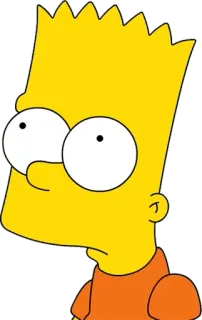 🙄 Bart Simpson The Simpsons Bart Simpson, The Simpsons, kartun, kuning, karakter telegram sticker