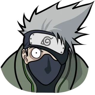 😯 Kakashi Naruto kakashi, naruto, anime, mangá, ninja, personagem telegram sticker