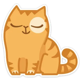 😊 gato, animal, adesivo, fofo, gato malhado laranja, gatinho, felino telegram sticker