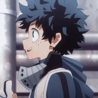 😃 Izuku Midoriya My Hero Academia anime, hero, manga, character, deku telegram sticker