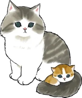 🥰 gato, gatinho, fofo, animais, família telegram sticker