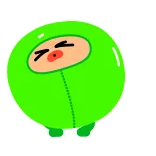 🤢 grün, klecks, süß, kawaii, figur, cartoon telegram sticker