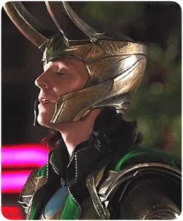 😌 Loki ロキ, マーベル, ヘルメット, 悪戯の神, トム・ヒドルストン, スーパーヒーロー, ヴィラン telegram sticker