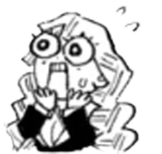 😱 chocado, anime, mangá, medo, preocupado, desenho animado telegram sticker