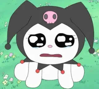 💕 Kuromi Kuromi, Sanrio, Anime, Kawaii, Personaje, Llorando telegram sticker