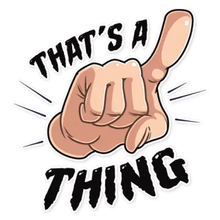☝️ THAT'S A THING ok, sí, confirmación, mano, gesto telegram sticker